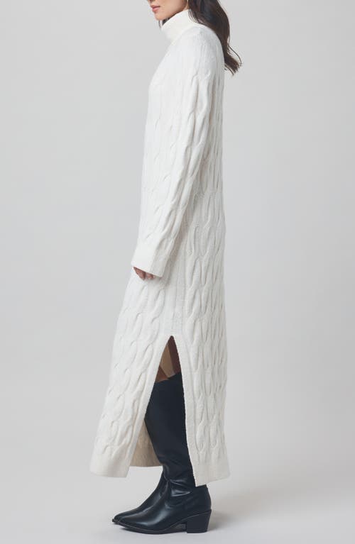 Splendid X Cellajaneblog Cable Sweater Dress Snow In White