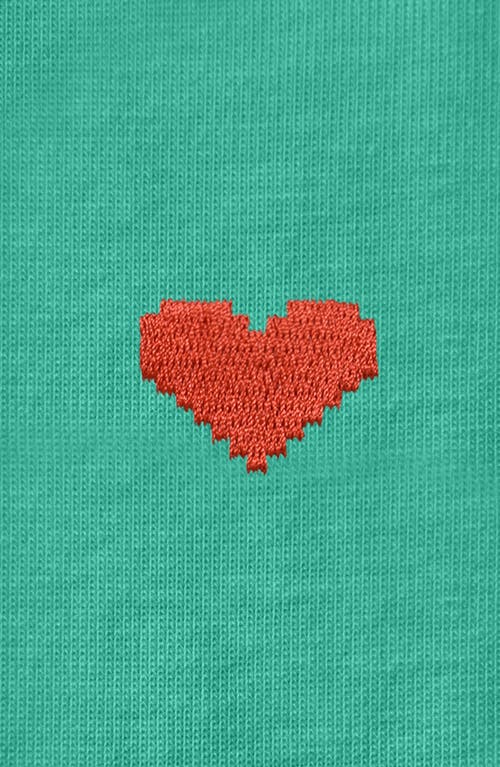 Dalix Womens Pixel Heart Jersey Relaxed Tee