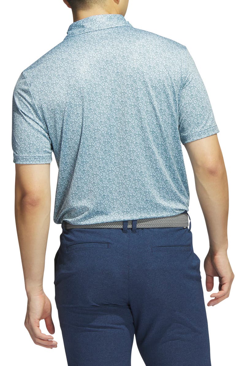 adidas Golf Ultimate365 Floral Print Performance Polo, Alternate, color,