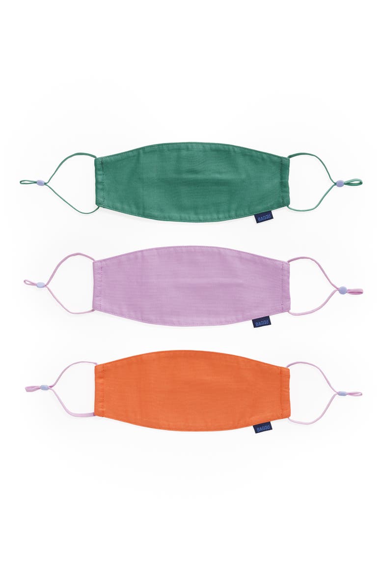 3-Pack Cactus Organic Cotton Adult Face Masks, Main, color, CACTUS
