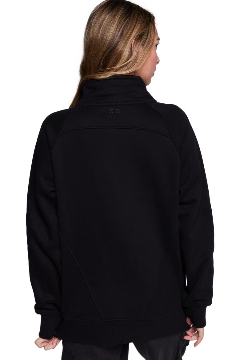 Effortless Fleece Oversized Jacket, Alternate, color, Black