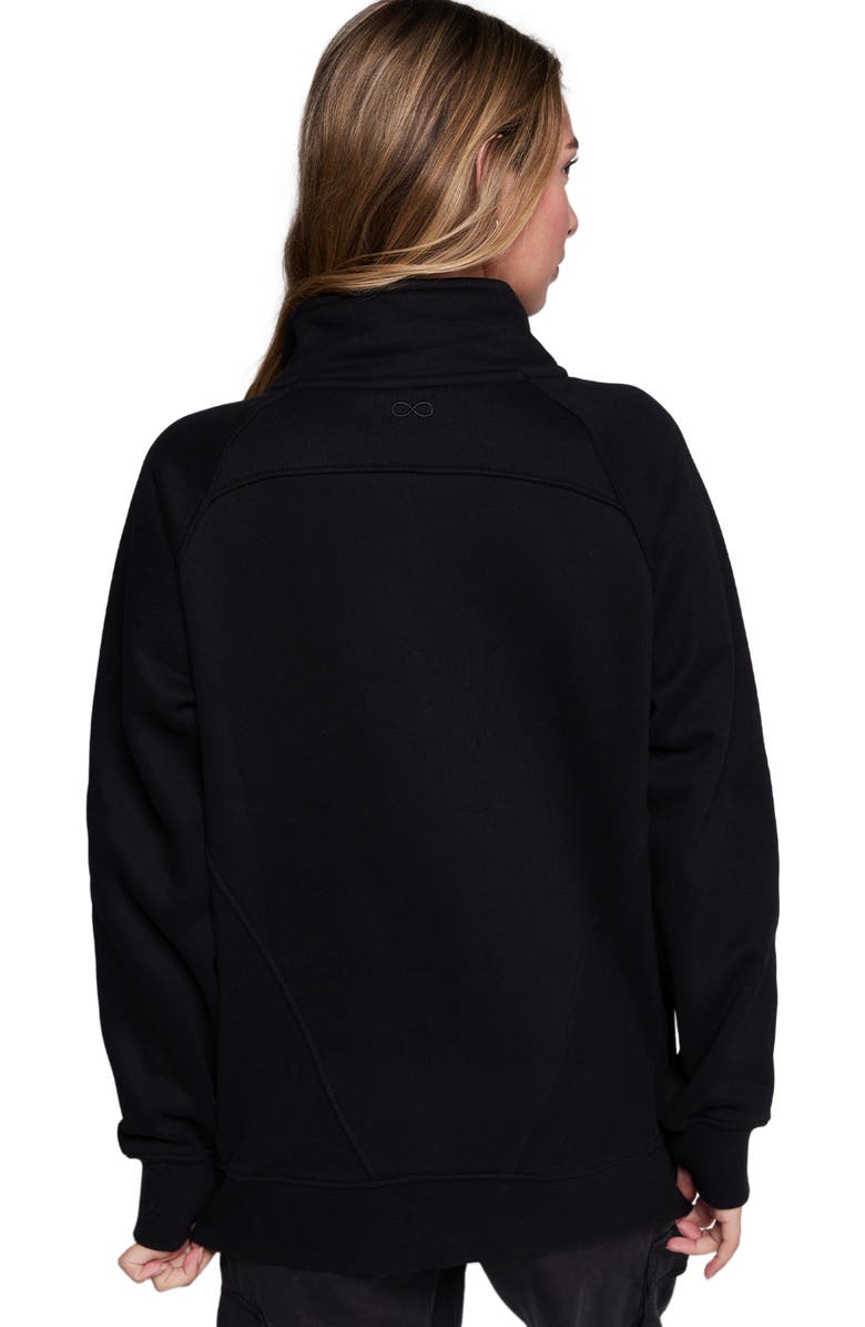 Rebody Active Effortless Fleece Oversized Jacket, Alternate, color, Black