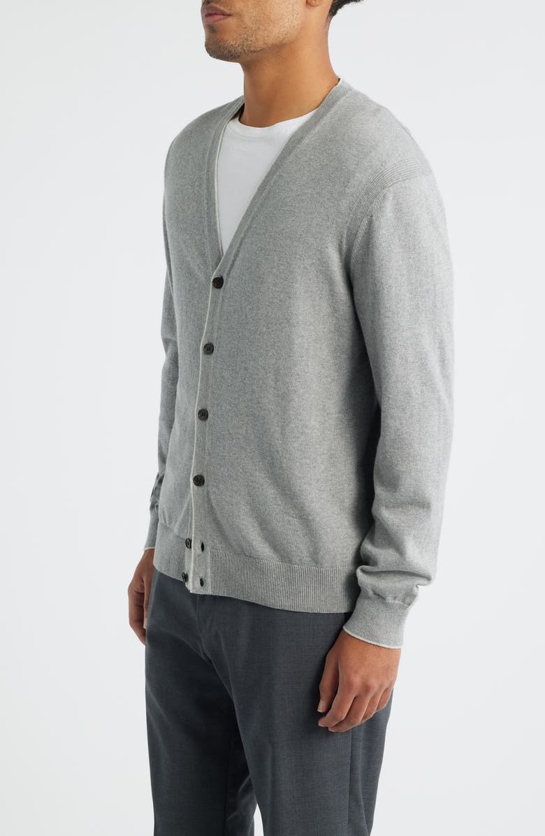 Jack Victor Charleston Cotton & Cashmere Cardigan, Alternate, color, Grey