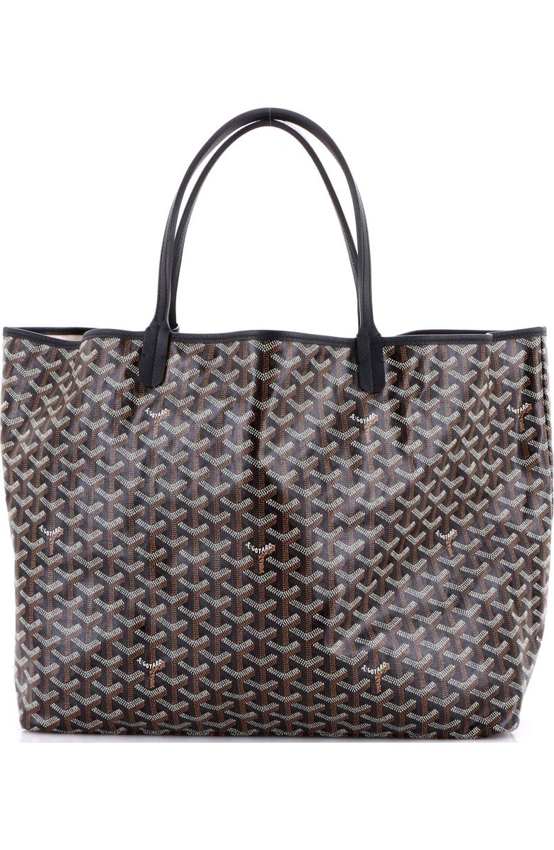 Pre-Owned Goyard Saint Louis Tote Coated Canvas GM, Main, color, Black