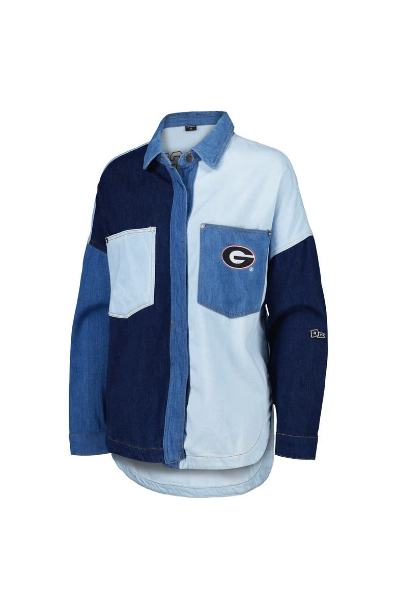 Hype and Vice Women's Hype and Vice Denim Georgia Bulldogs Multi-Hit Hometown Full-Snap Jacket, Alternate, color, Denim