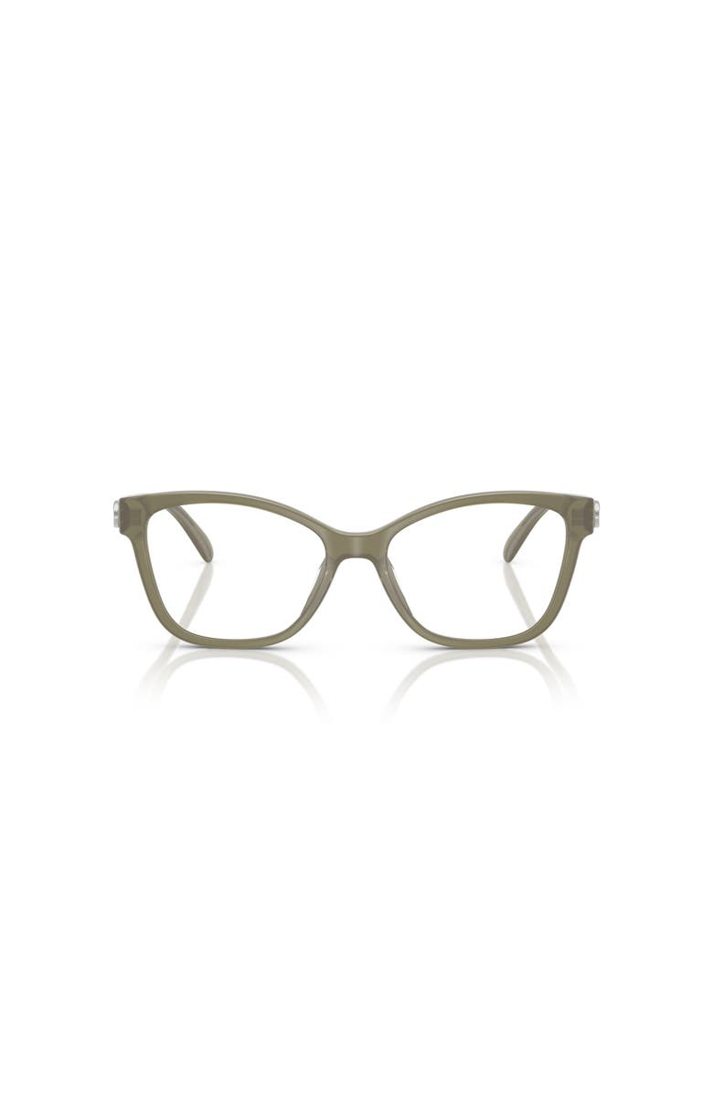 COACH 53mm Butterfly optical glasses, Alternate, color, Green