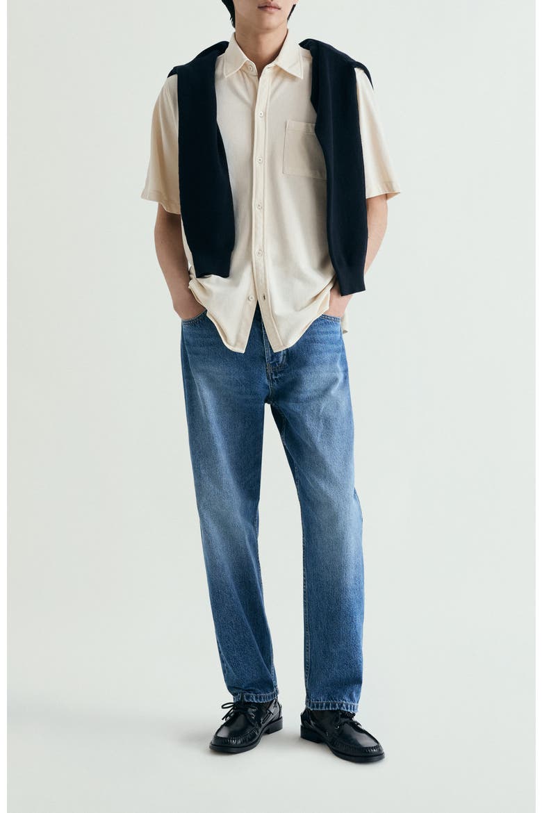 Honeycomb Resort Shirt, Alternate, color, Cream