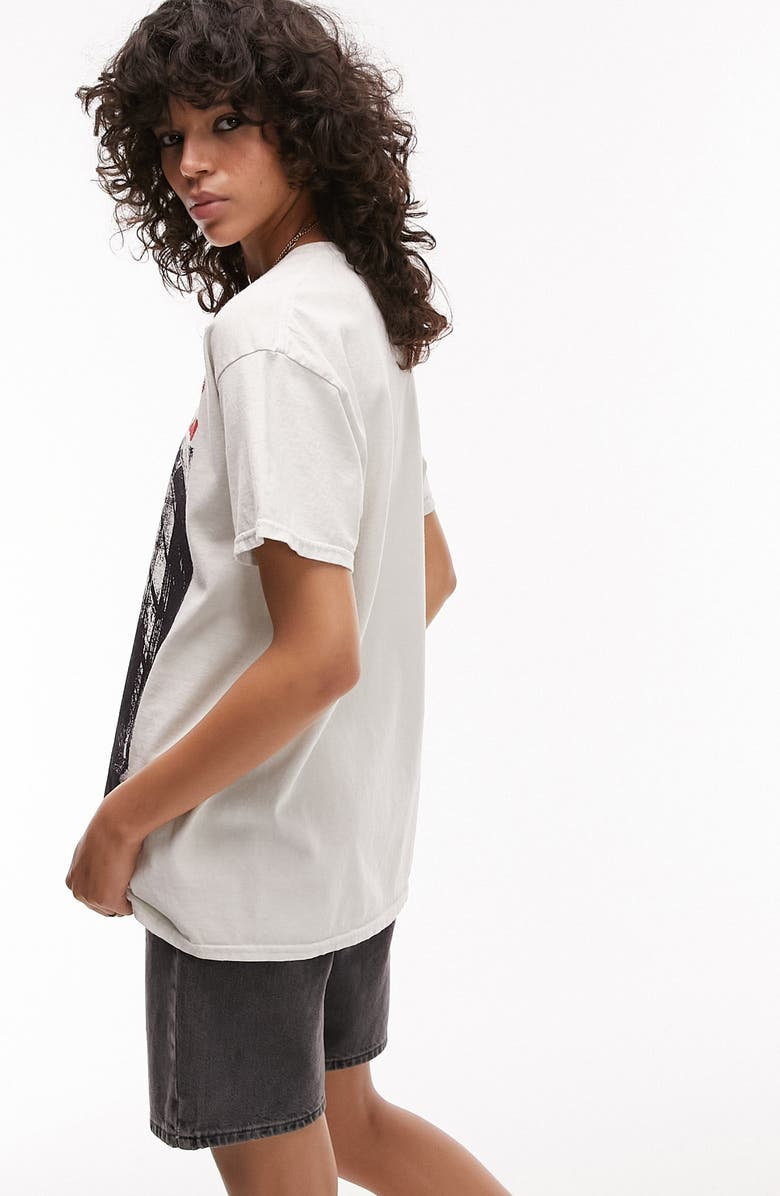 Topshop Bowie Oversize Cotton Graphic T-Shirt, Alternate, color,