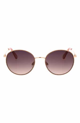 BCBGeneration 50mm Glitter Rim Round Sunglasses