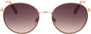BCBGMAXAZRIA 50mm Glitter Rim Round Sunglasses