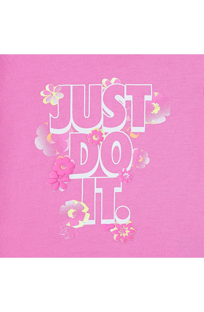 Nike Kids' Flower Logo Graphic T-Shirt, Alternate, color, Playful Pink