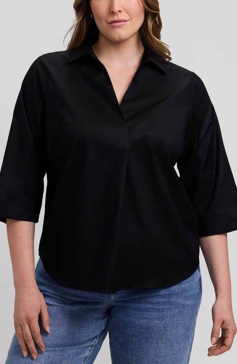 Cleo Pleated Cotton Blend Shirt