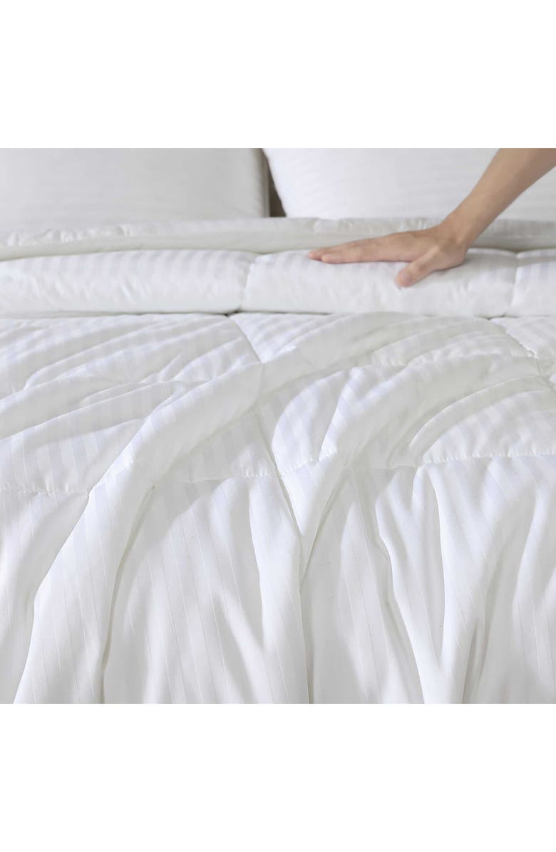 Vera Wang Set of 2 Signature Solid Cotton Stripe Utility Pillows, Alternate, color, White