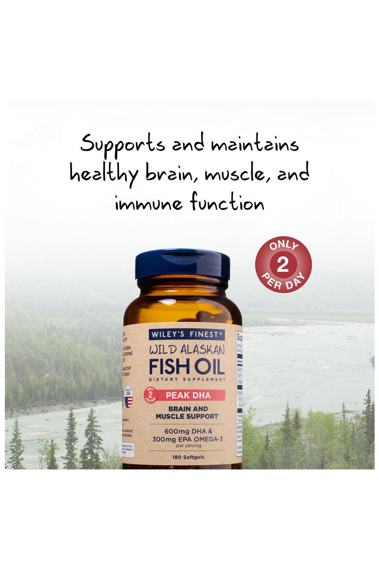 Wild Alaskan Fish Oil Peak Dha - 900Mg Epa And Dha Omega-3S - 180 Softgels Bottles, Alternate, color, None