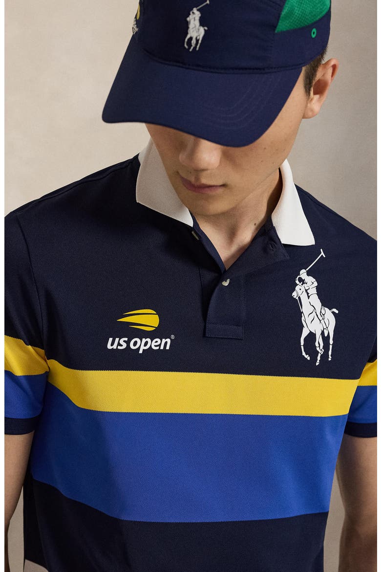 US Open Ball Crew Stripe Polo Shirt, Alternate, color, NAVY MULTI