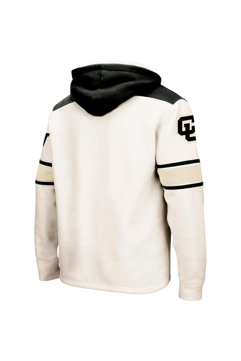 Men's Colosseum Cream Colorado Buffaloes 2.0 Lace-Up Hoodie, Alternate, color, Cream