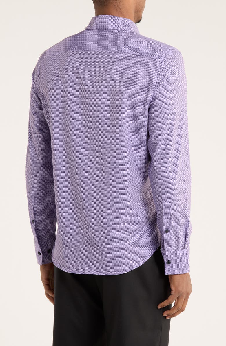 CONSTRUCT Micro Geo Print Slim Fit 4-Way Stretch Button-Up Shirt, Alternate, color,