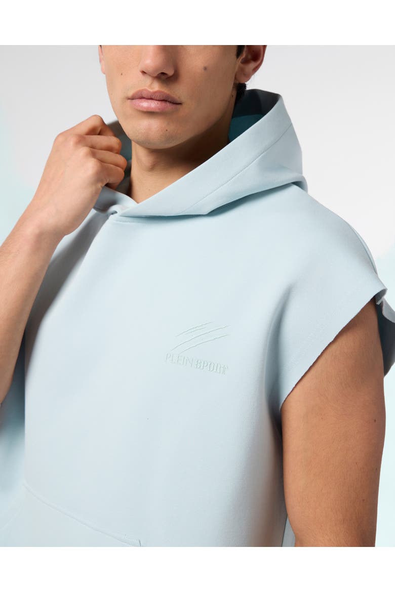 Pique Hoodie Vest Icon Men, Alternate, color, lightblue