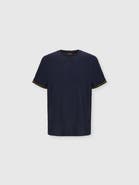 UM Crew-neck Cotton Jacquard T-shirt With Tone-on-tone Zigzag Design