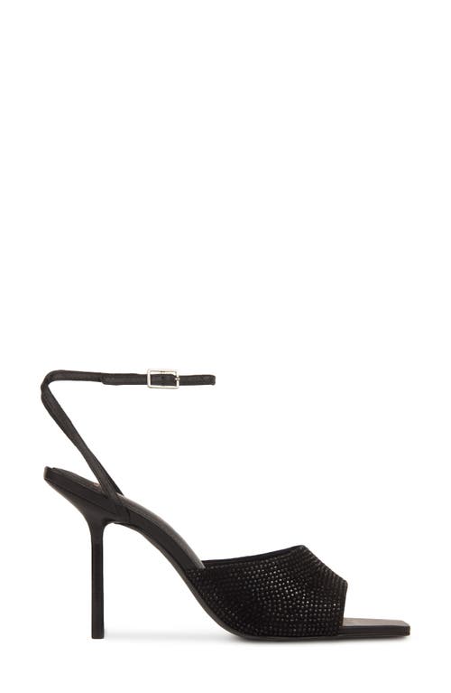 Black Suede Studio Nicky Ankle Strap Sandal In Black Buffed Nappa