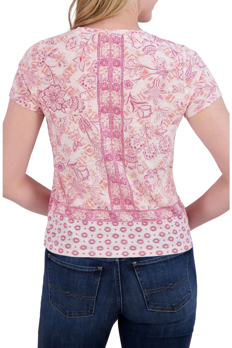 Floral Cotton & Modal T-Shirt, Alternate, color, PINK FLORAL