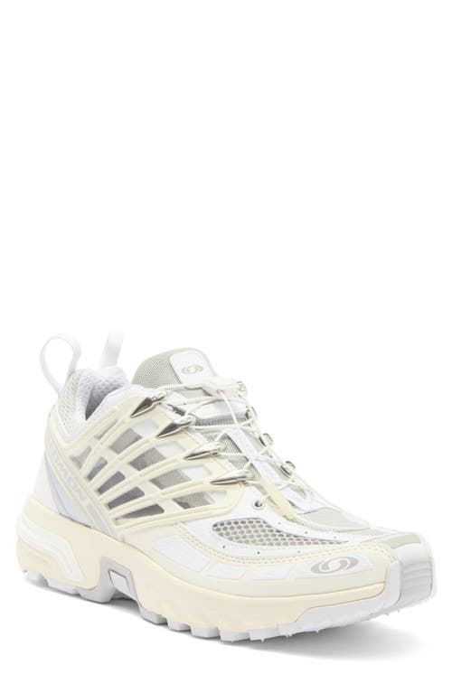 Salomon Breathable Mesh Sneakers With Durable Rubber Sole In White