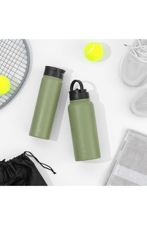 Joyjolt Stainless Steel Water Bottle In Green