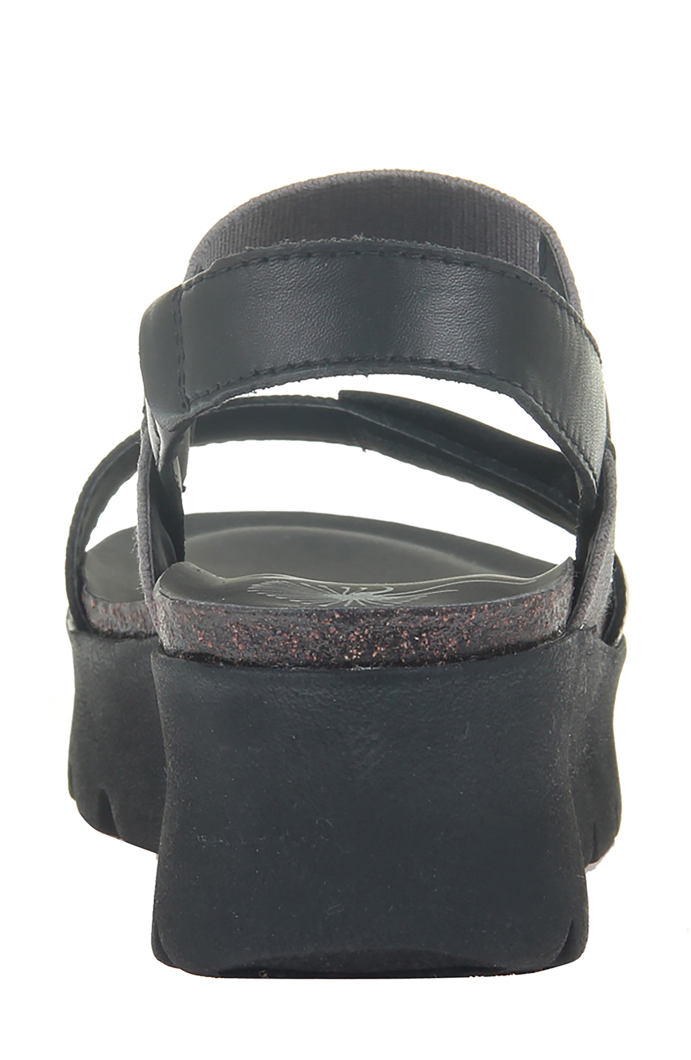 Nova Platform Sandal, Alternate, color, BLACK LEATHER