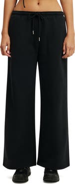 COTTON ON BODY Women's Active Plush Tie Waist Wide Leg Sweatpant