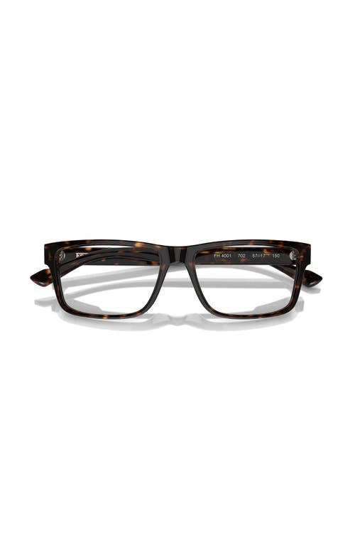 Ferrari 57mm Rectangle Optical Glasses In Brown