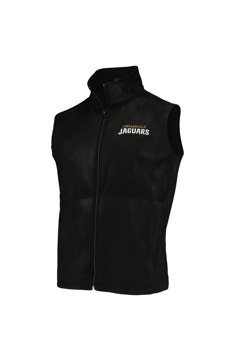 DUNBROOKE Men's Black Jacksonville Jaguars Houston Fleece Full-Zip Vest, Alternate, color,