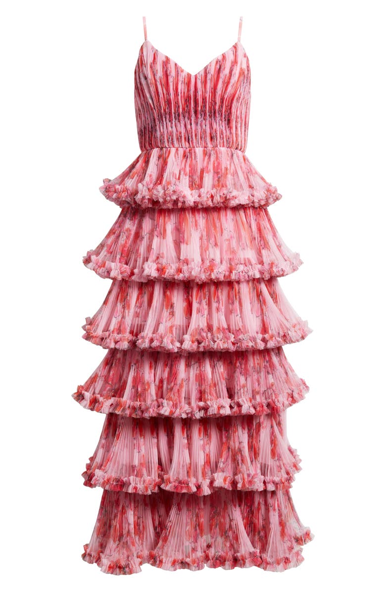 Hutch Plissé Ruffle Tiered Sleeveless Maxi Dress, Alternate, color, 