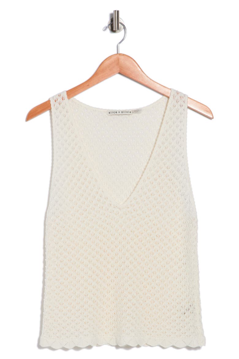 Annalise Pointelle Sweater Tank, Main, color, SOFT WHITE