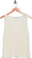 Alice + Olivia Annalise Pointelle Sweater Tank