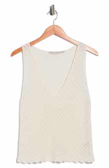 Alice + Olivia Annalise Pointelle Sweater Tank