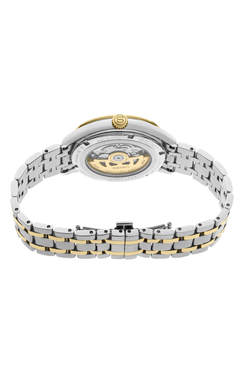 SEIKO WATCHES Presage Automatic Bracelet Watch, 41.8mm, Alternate, color, Two Tone
