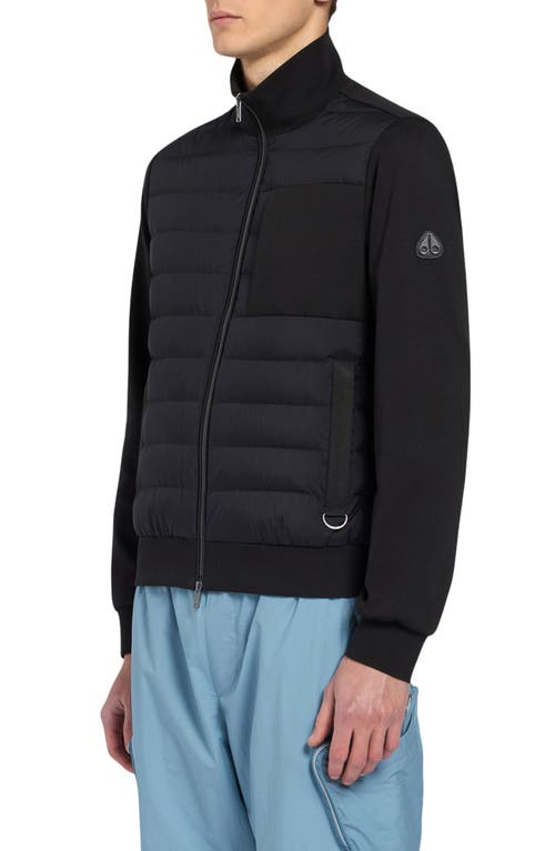 Moose Knuckles Clarke Air Down Hybrid Jacket In Black