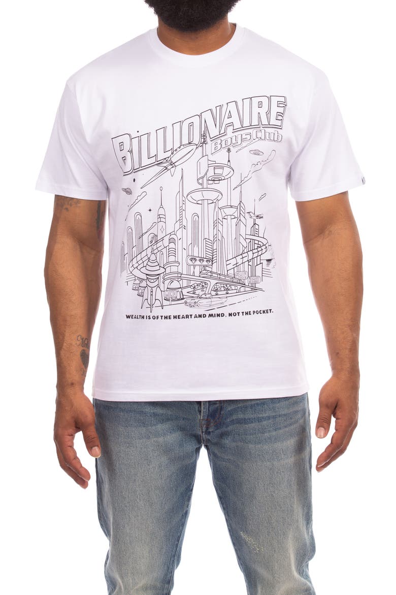 Space Race Graphic T-Shirt, Main, color, WHITE
