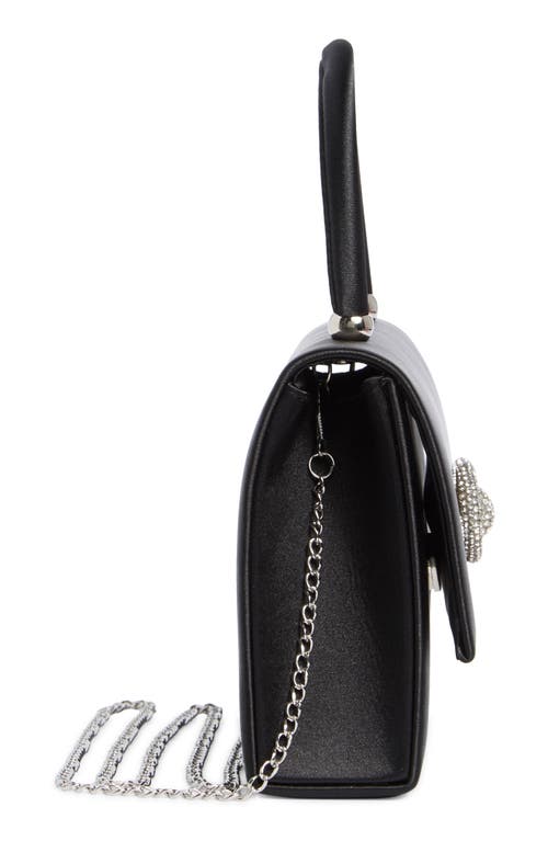 Alessia Bianchi Crystal Bow Evening Bag In Black