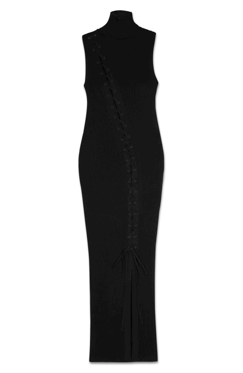 Simkhai Jonathan Simkhai Ava Compact Rib Sleeveless Turtleneck Dress, Alternate, color, 