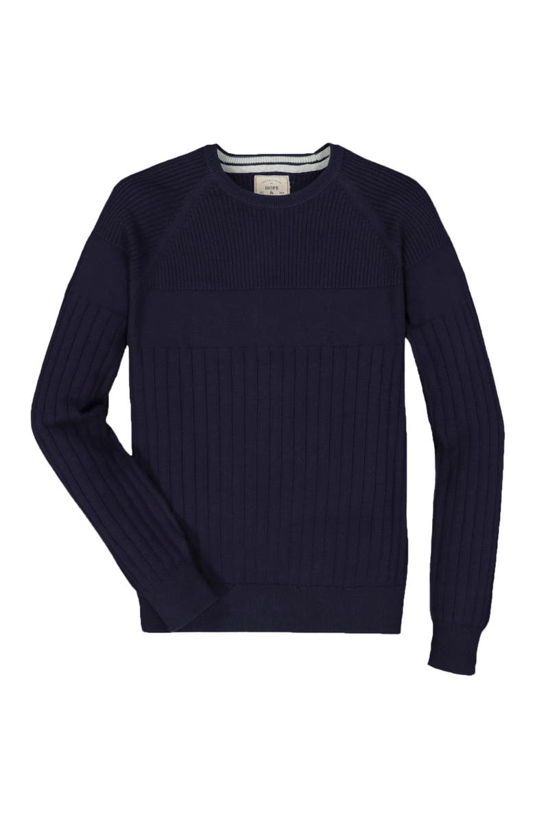 Hope & Henry Men's Organic Rib Knit Sweater, Main, color, 