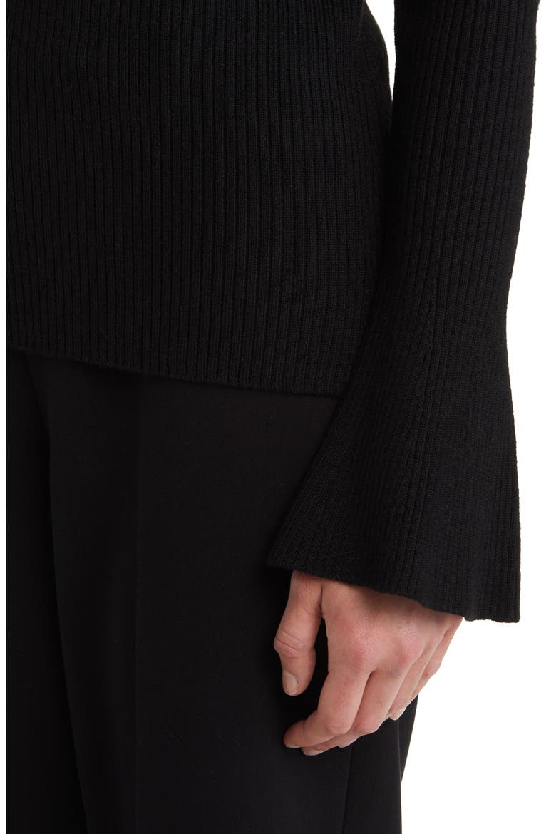 Mercer Rib Wool Sweater, Alternate, color, BLACK