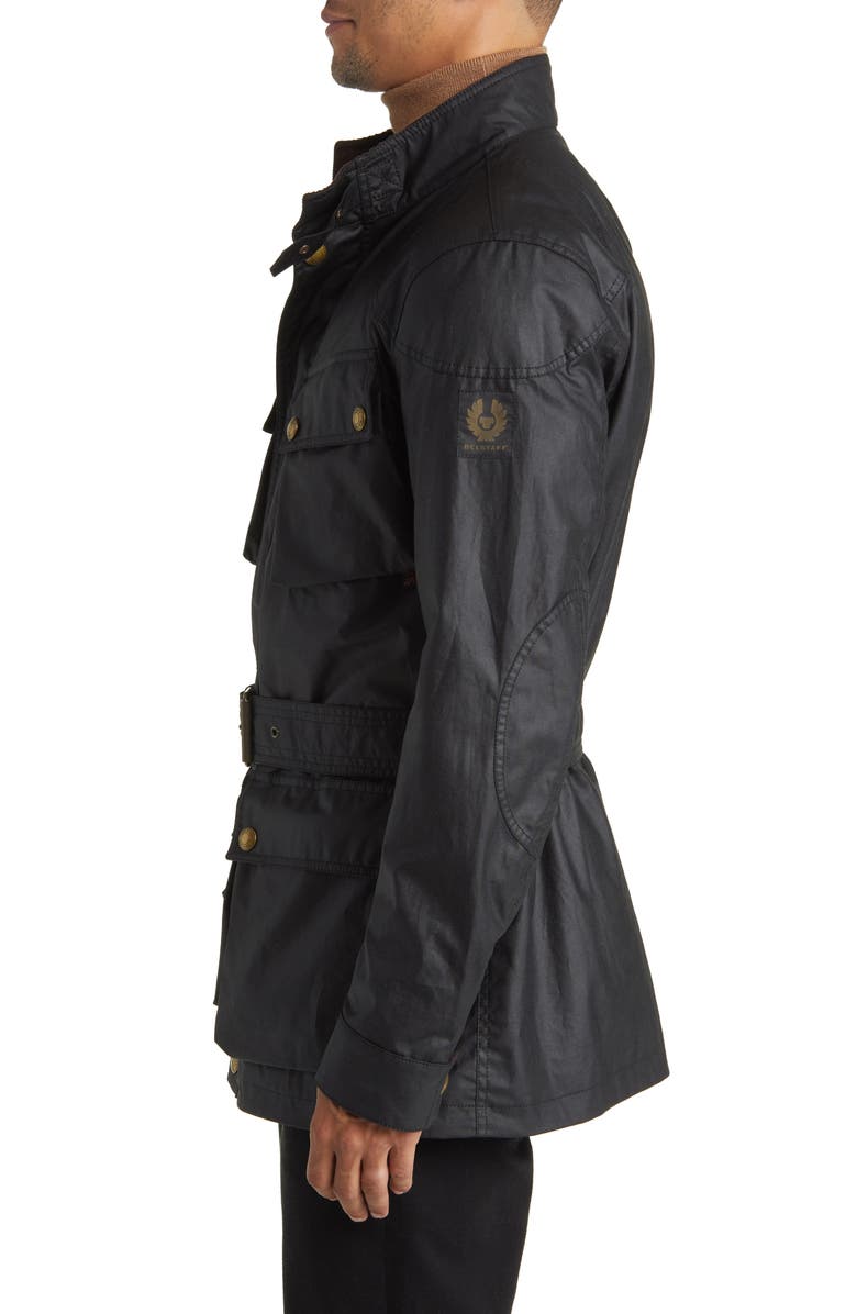 Belstaff Trialmaster Belted Waxed Cotton Jacket, Alternate, color, 