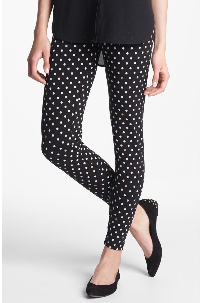 spot leggings, Main, color, BLACK