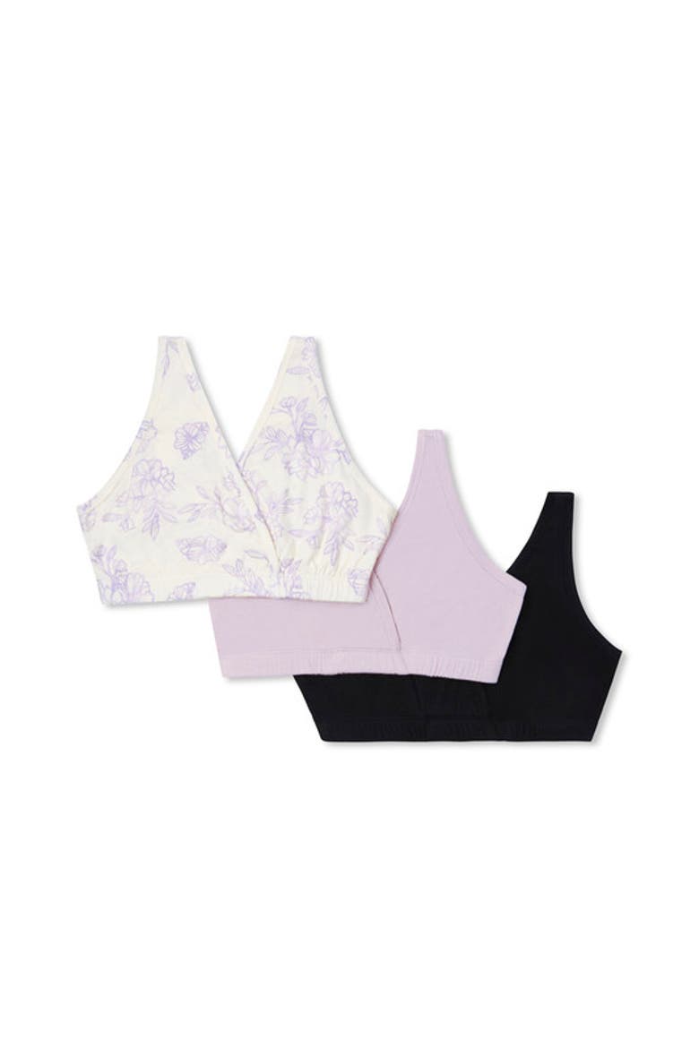 Paisley During & After 3-Piece Maternity/Nursing Sleep Bras, Main, color, Bali