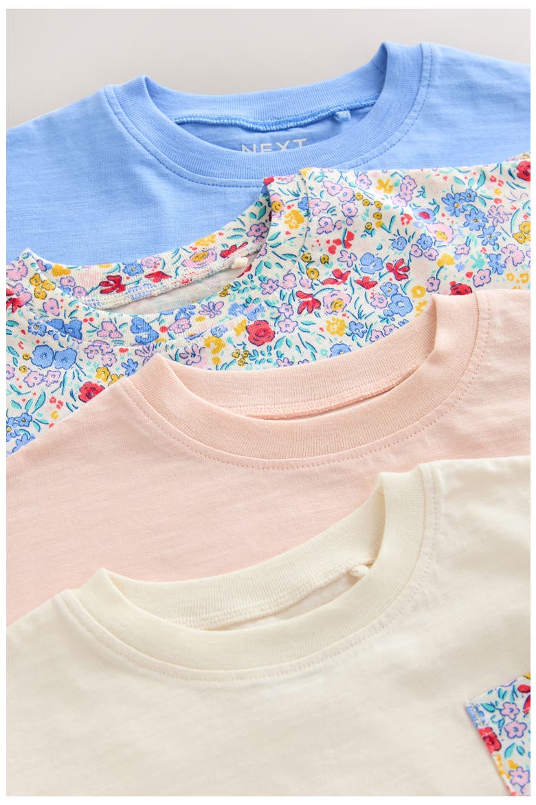 Kids' Assorted 4-Pack Cotton T-Shirts, Alternate, color, MULTI WHITE