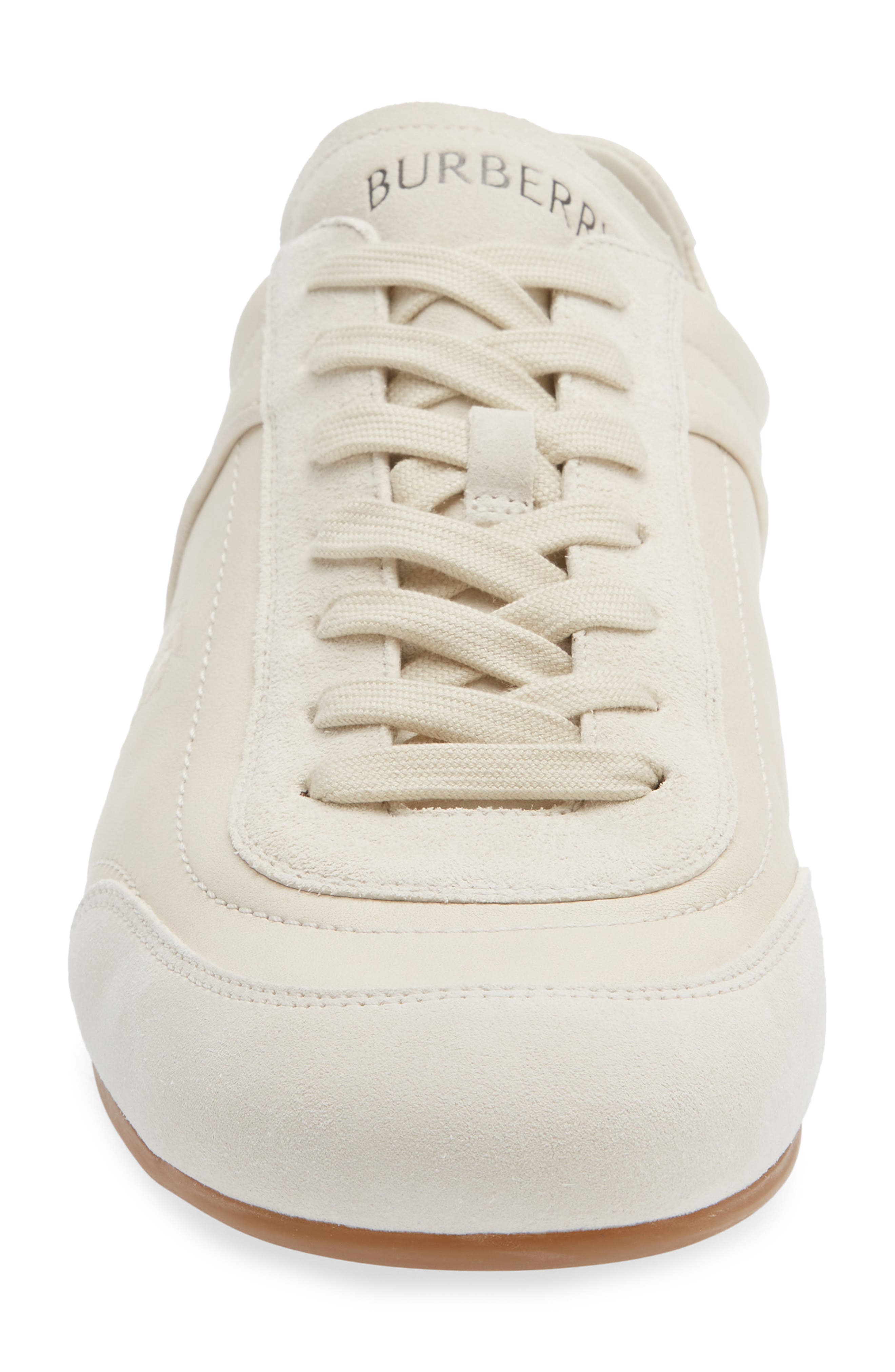 Burberry Equestrian Knight Design Runner Sneaker, Alternate, color, Dove Beige