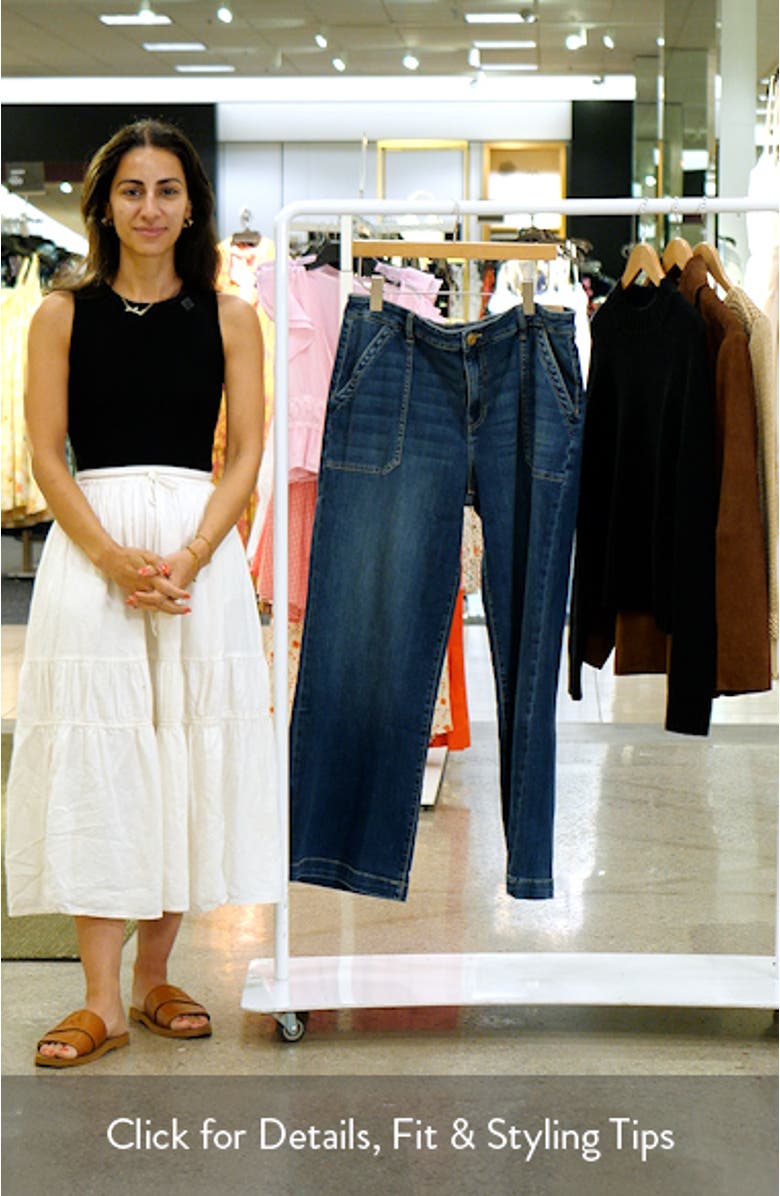 Meg Utility Pocket High Waist Wide Leg Jeans, sales video thumbnail