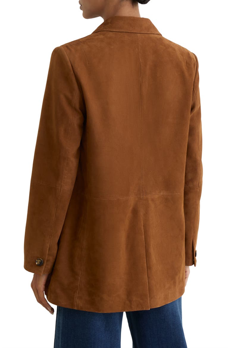 Cass Genuine Suede Blazer, Alternate, color, TAN BROWN