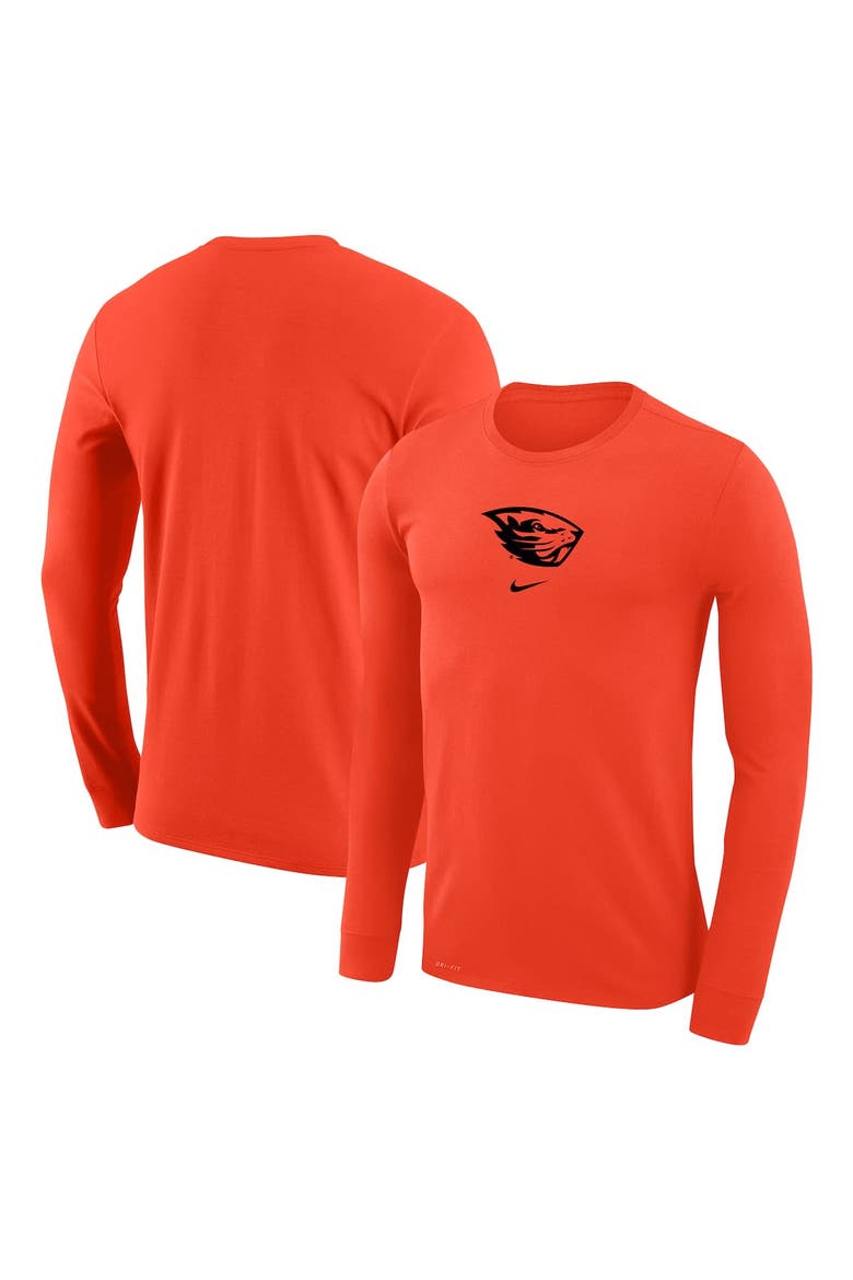 Men's Nike  Orange Oregon State Beavers Basketball Shootaround Long Sleeve T-Shirt, Main, color, Orange